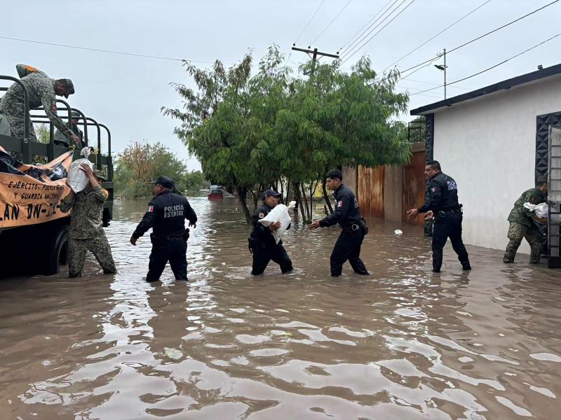 San Pedro y Madero, bajo el agua por las lluvias