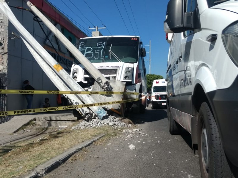 Sancionan a chofer que chocó ruta B-51