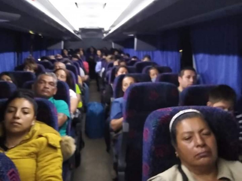 Saturan de pasajeros autobuses de la Terminal de Toluca