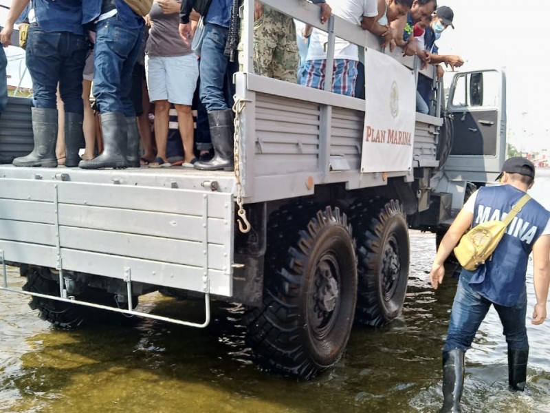 Se activa Plan Marina para apoyo en Tabasco