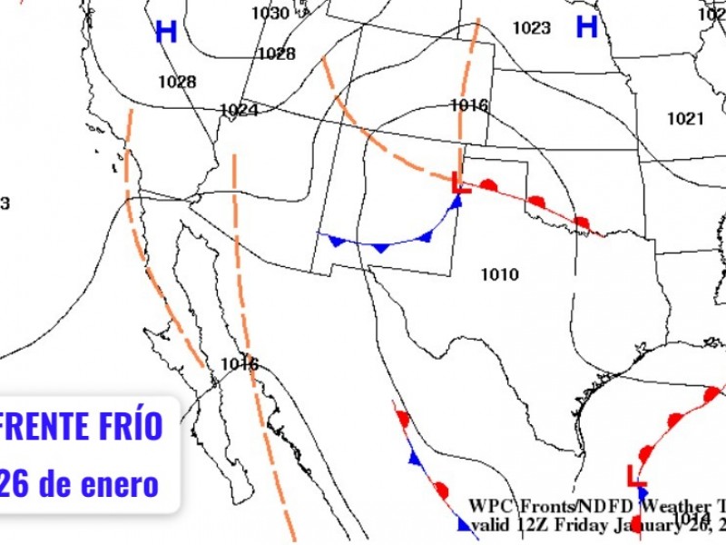 Se aproxima nuevo frente frío