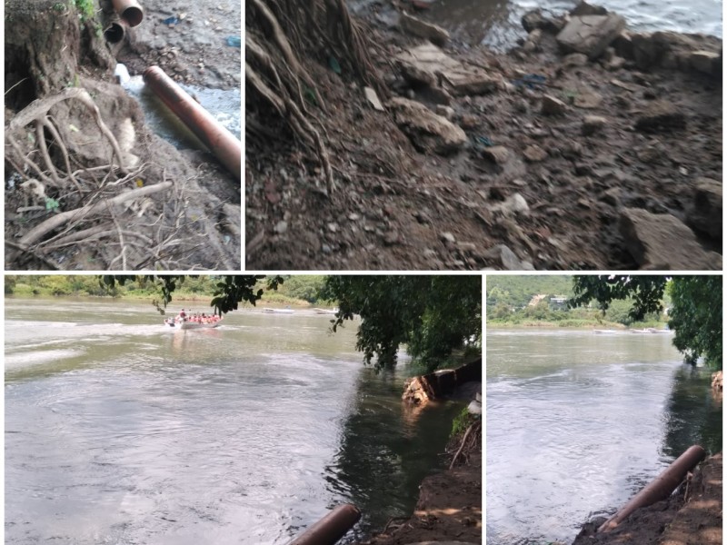 Se contamina de aguas negras río Grijalva