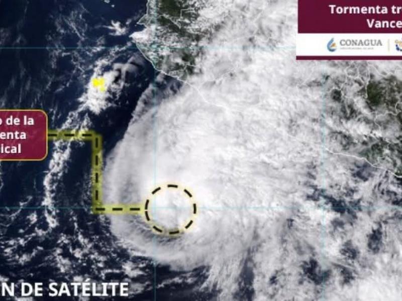 Se debilita Vance a tormenta tropical; persiste pronóstico de lluvias en Colima
