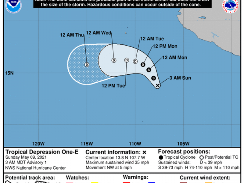 Se desarrolla la primera depresión tropical antes de la temporada