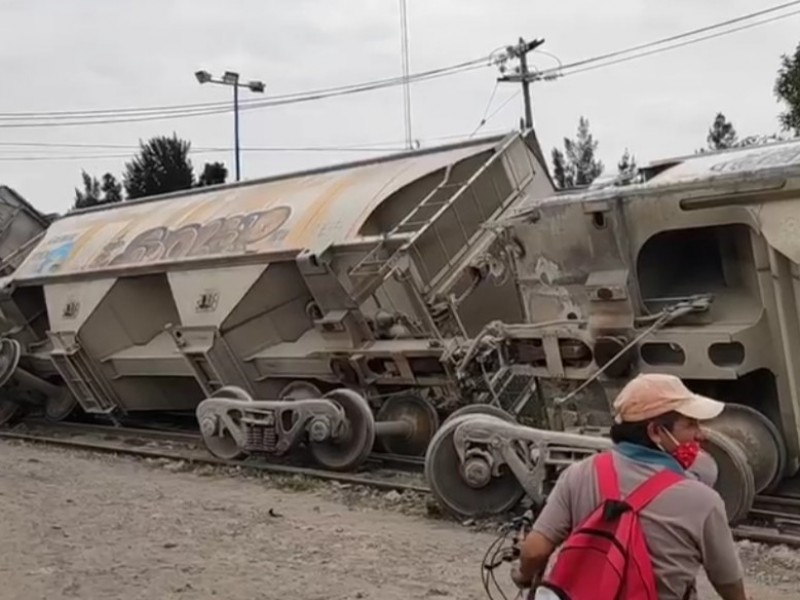 Se descarrila tren en Edomex