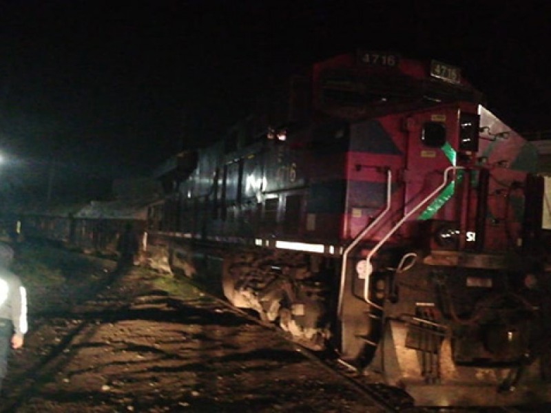 Se descarriló tren con combustible en Texmelucan