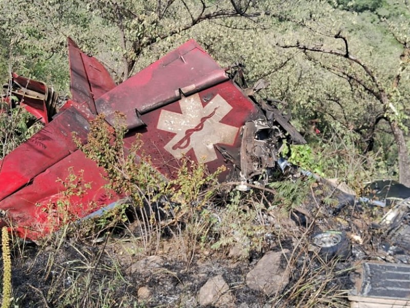 Se desploma ambulancia aérea en Temixco, Morelos