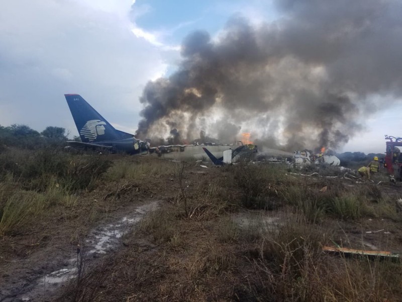 📹Se desploma avión de Aeroméxico en Durango