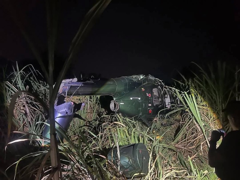 Se desploma helicóptero en Fortín
