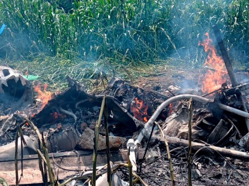 Se desploma helicóptero en Tuxpan, Jalisco; hay 4 muertos
