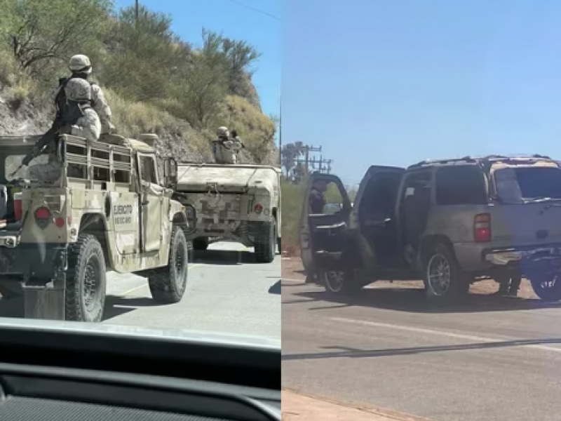 Se enfrentan militares y hombres armados en Sonora