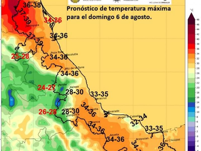 Se espera calor en la semana para Veracruz