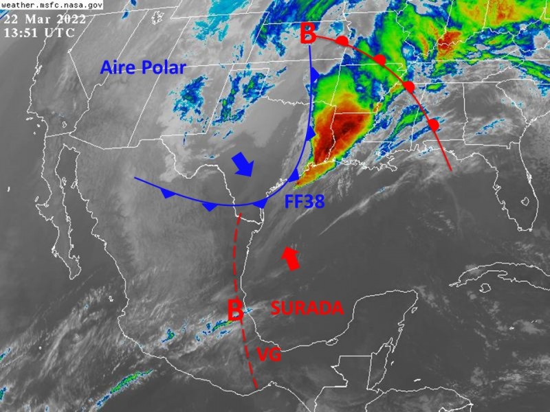 Se espera este martes ingreso de Frente Frío 38