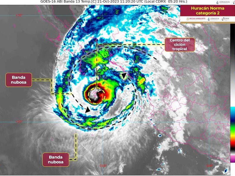 Se espera este sábado al huracán Norma en BCS