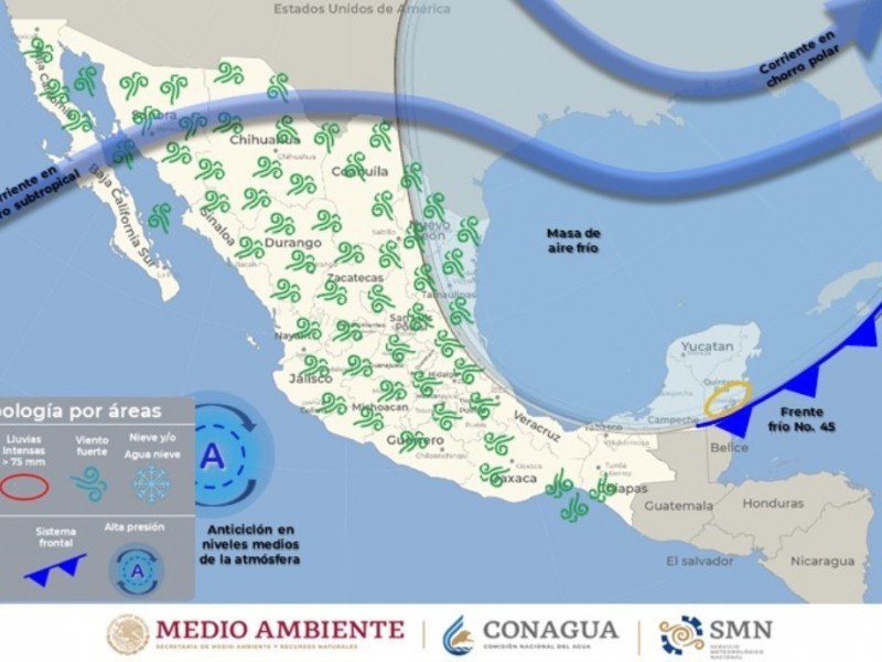 Se espera nuevo frente frío para Sonora