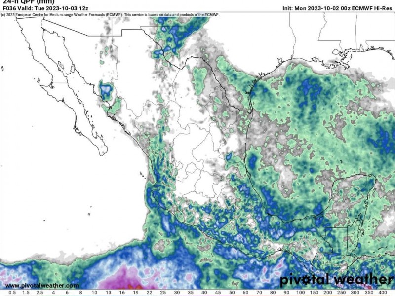 Se prevén lluvias para el mes de octubre