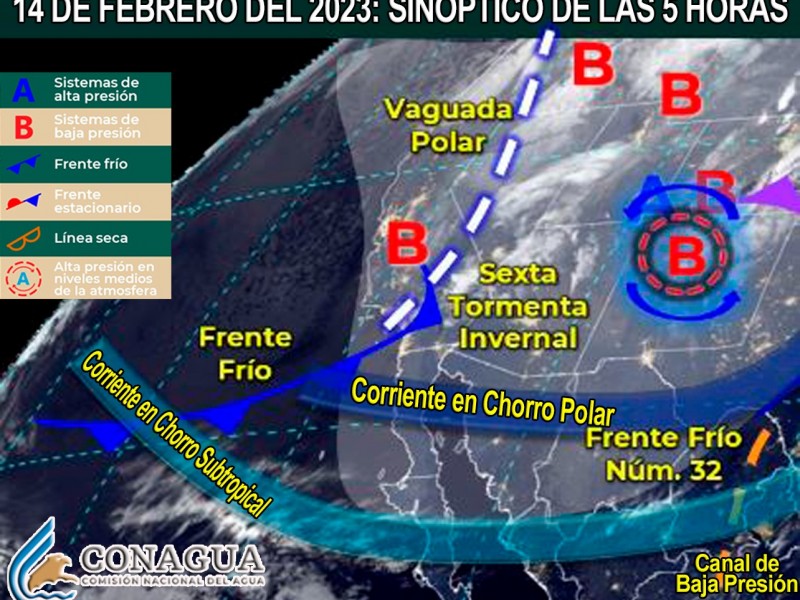 Se espera que ingrese hoy por la tarde frente frío