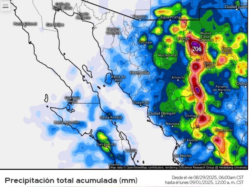 Se espera un fin de semana con altas probabilidades de lluvias