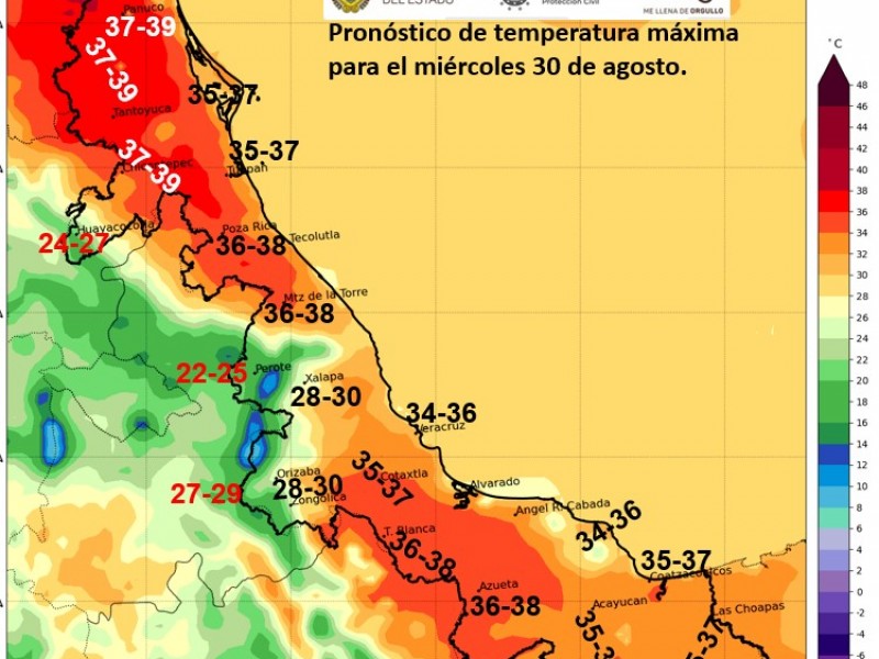 Se esperan altas temperaturas en todo el estado