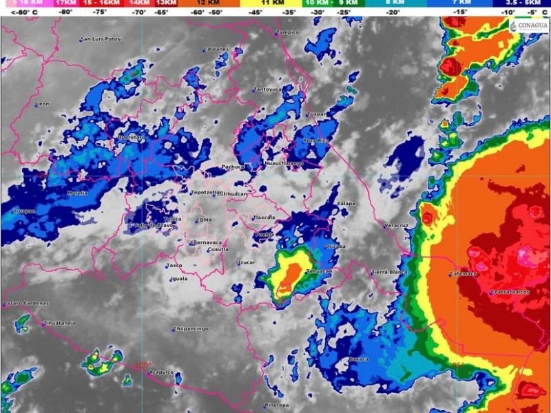 Se esperan fuertes lluvias para el Estado de Puebla