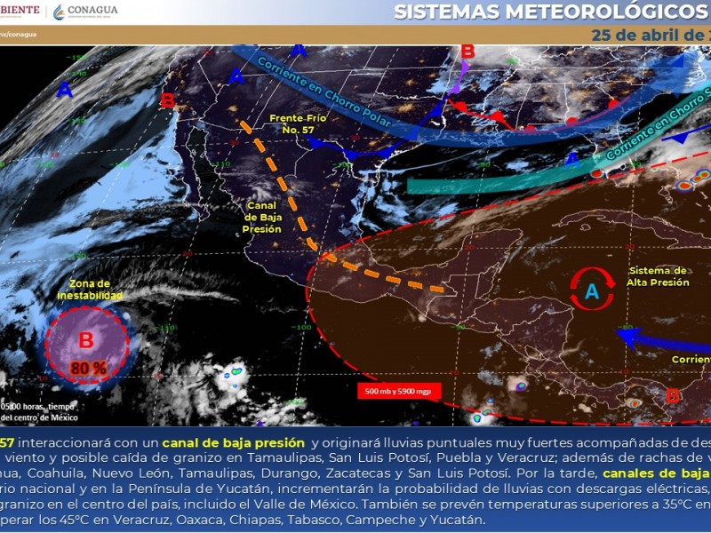 Se esperan fuertes lluvias y granizadas en Puebla