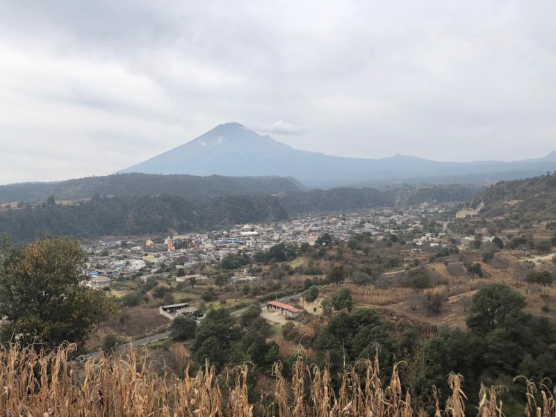 Se esperan heladas en comunidades cercas al Popocatépetl