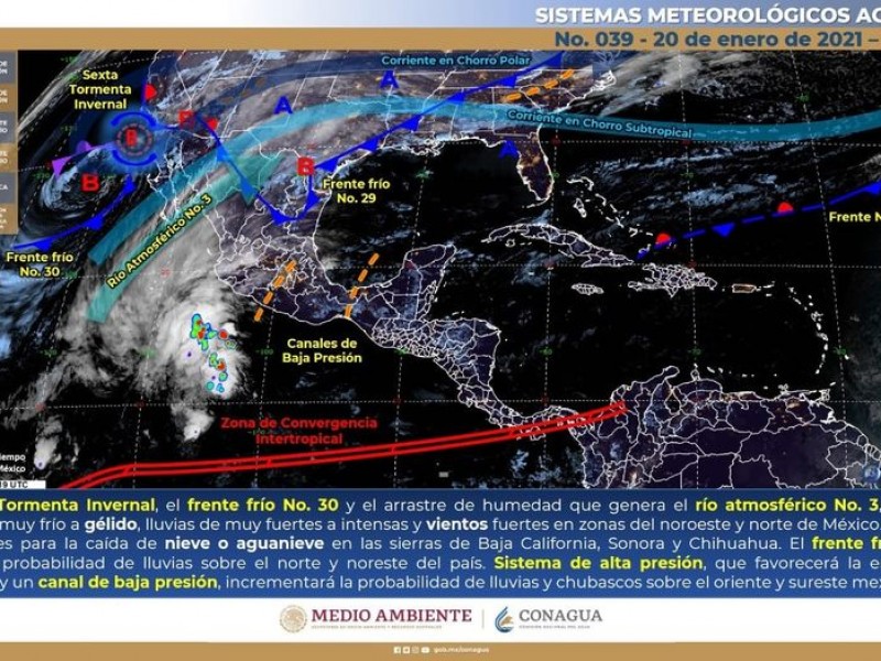 Se esperan lluvias para Sinaloa