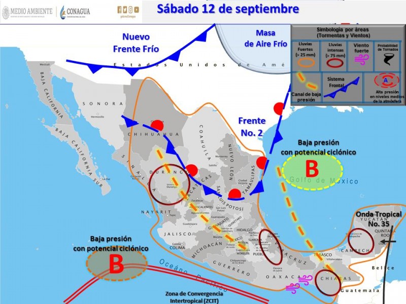 Se esperan lluvias puntuales fuertes este fin de semana