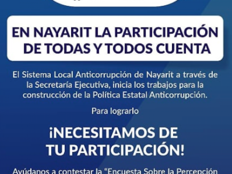 Se esperan mil personas encuestadas por el Sistema Local Anticorrupción