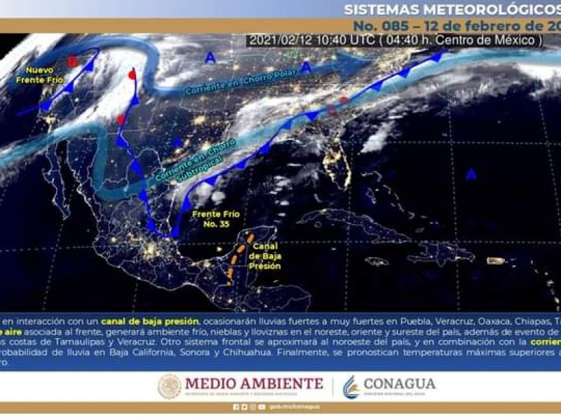 Se esperan también rachas de viento de 60 kilómetros