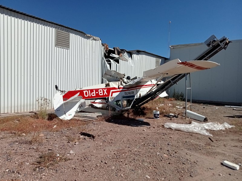 Se estrella avioneta en empaque del Valle del Yaqui