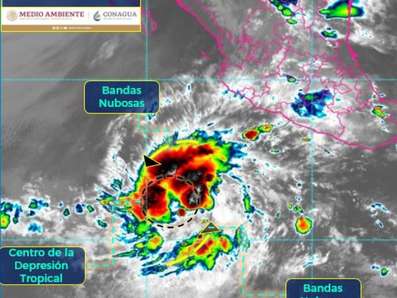 Se forma depresión tropical que podría fortalecerse a Tormenta Tropical