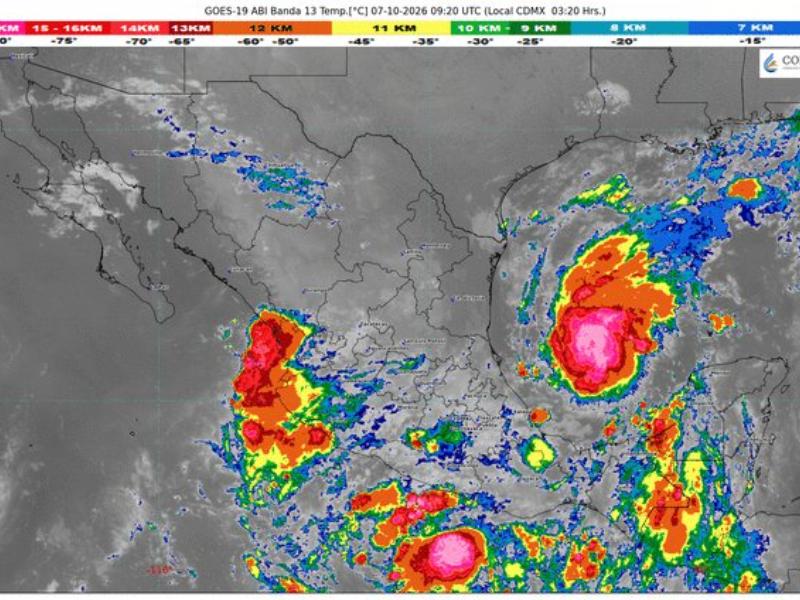 Se forma depresión tropical Veinte-E en Pacífico; podría evolucionar a tormenta tropical