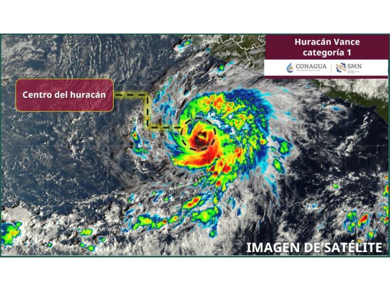 Se forma huracán Vance en el Pacífico; está alejado de Manzanillo