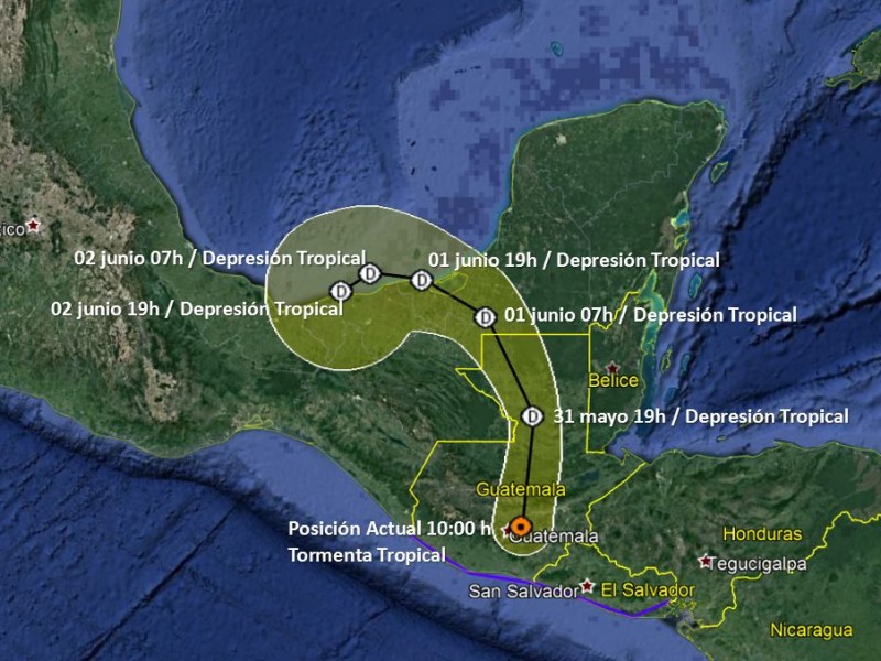 Se forma la Tormenta Tropical Amanda