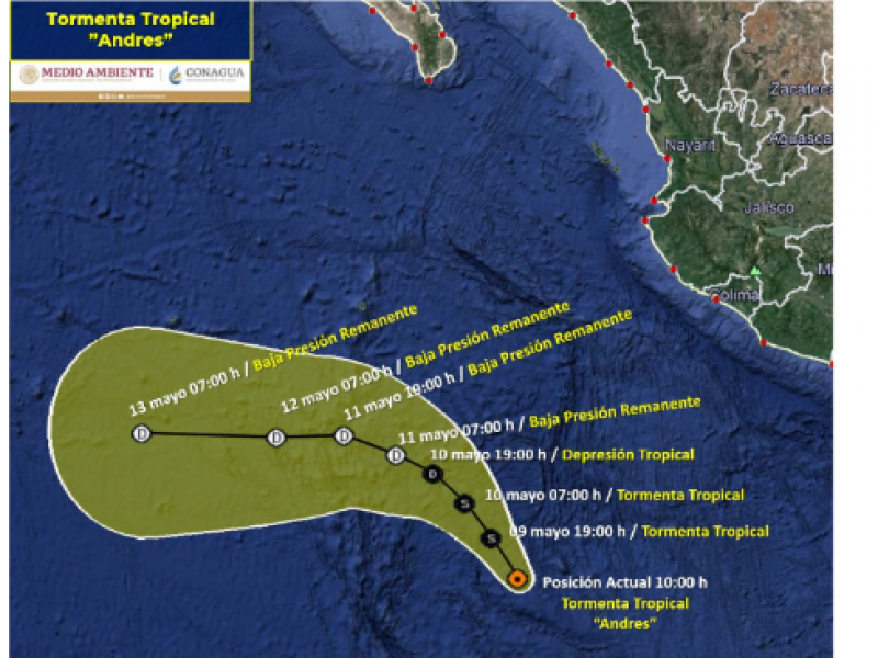 Se forma la tormenta tropical 