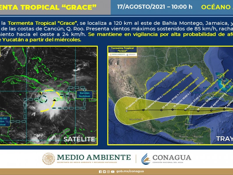 Se forma la tormenta tropical "Grace" en el Atlántico MEGANOTICIAS