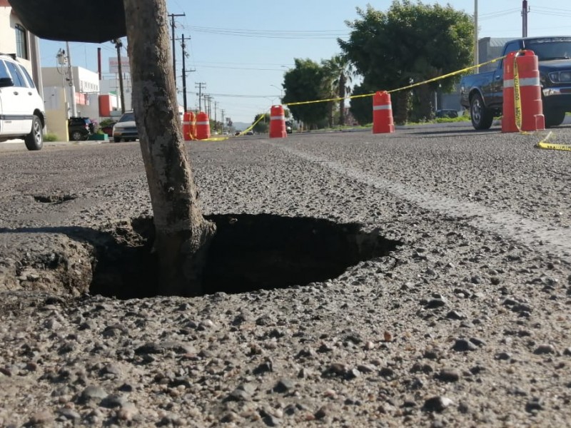 Se forma un nuevo socavón en La Paz