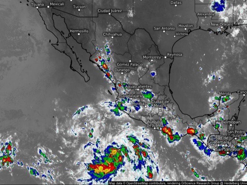 Se formó la depresión tropical Once-E al Sur-Suroeste de Zihuatanejo