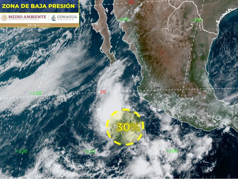 Se formó zona de baja presión