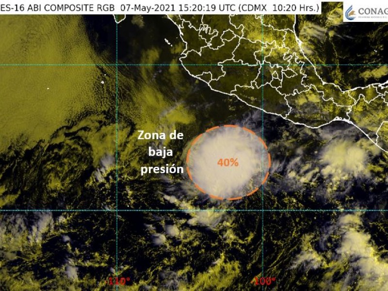 Se formó zona de baja presión, al sur de Guerrero