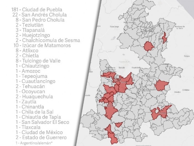 Se han registrado casos positivos de Covid-19 en 23 municipios