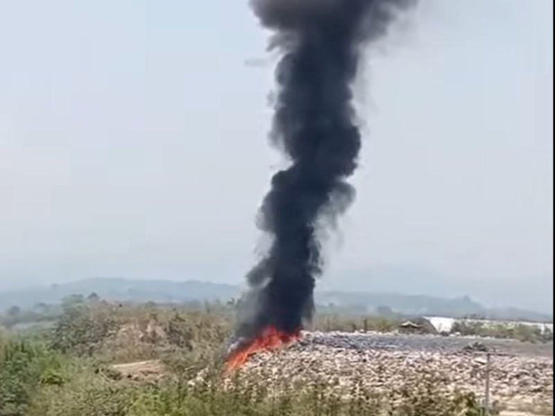 Se incendia basurero municipal de Martínez de la Torre