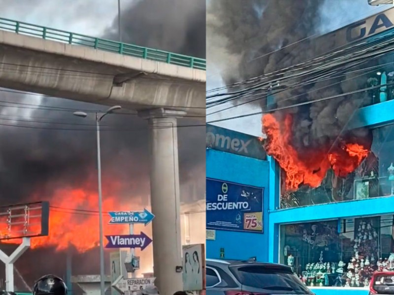 Se incendia Galerías El Triunfo de San Jerónimo, en CDMX