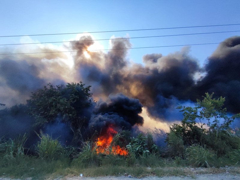 Se incendia pastizal de Fecapomex