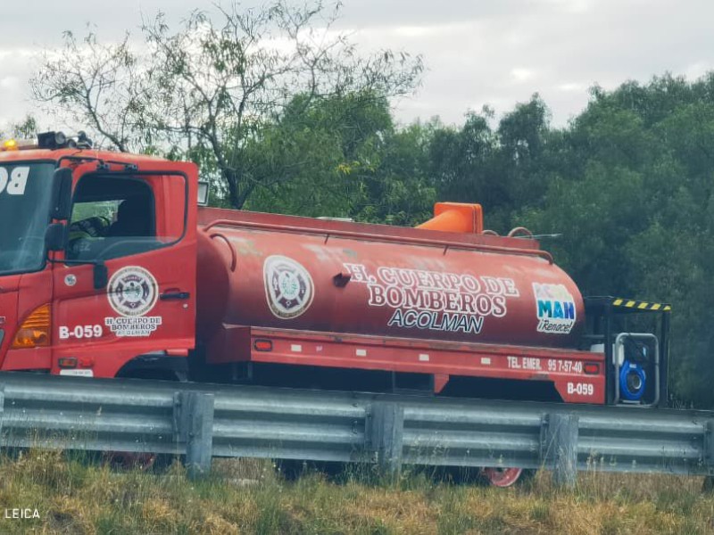 Se incendia tráiler en Acolman