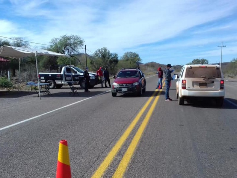 Se instala filtro de seguridad en Álamos por COVID-19