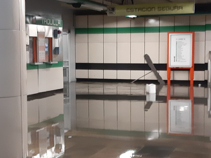 Se inunda metro Atlalilco en la Cdmx