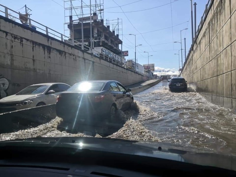 Se inunda Nodo Vial-Insurgentes por robo de cárcamo: Ayuntamiento Tepic