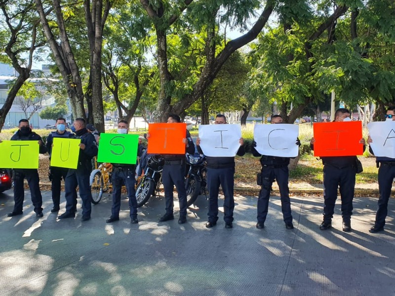 Se manifiestan elementos de SSC para exigir justicia por compañeros